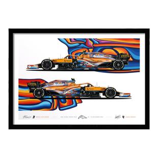 F1迈凯轮车队海报阿布扎比大奖赛里卡多诺里斯装饰画墙画壁画挂画