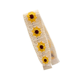 法式碎花针织刘海贴2025新款碎发魔术贴粘贴洗脸发箍女发带发饰