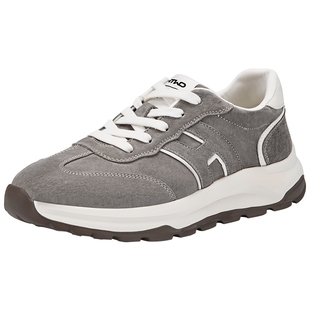 热风男鞋2026年春季新款男士时尚休闲鞋厚底慢跑鞋运动户外小白鞋