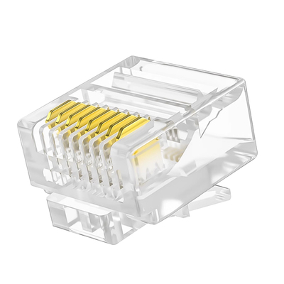 短体网线rj45水晶头电脑接头8p8c