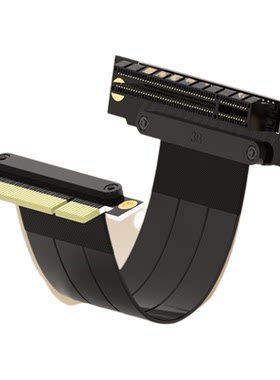 PCI-E 台式机8X延长线支持网卡阵列卡pcie3.0 8X转接线98PIN 90度