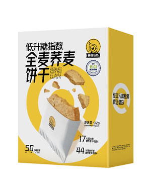神探伍伍低GI全麦粗粮饼干高饱腹