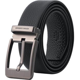 海澜之家真皮皮带男士针扣腰带年轻人潮百搭正品商务头层牛皮裤带