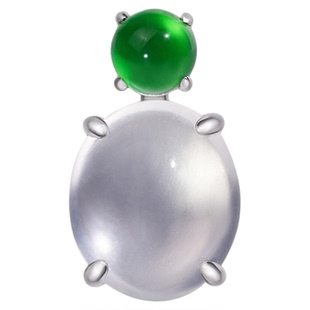 VISING珠宝天然石英质玉水沫子小鸽子蛋锁骨链吊坠