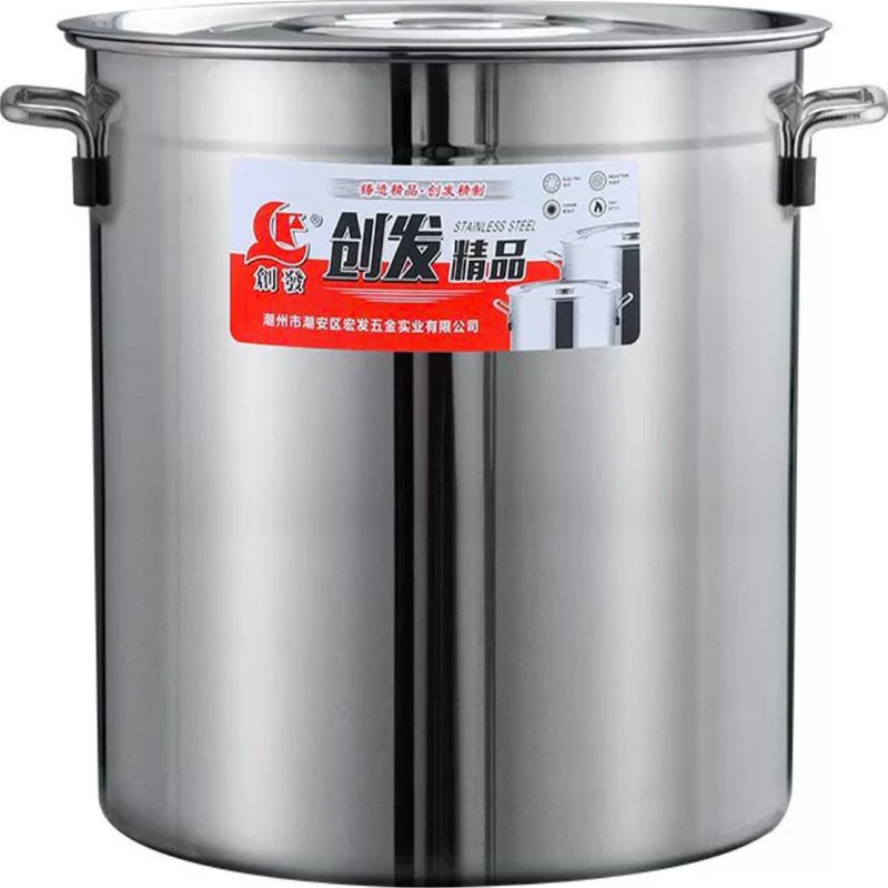 特厚商用不锈钢桶圆桶带盖汤桶加厚水桶米桶加深汤锅高汤桶