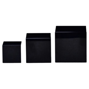 天然黑曜石方块六面立方体原石打磨水晶风水摆件手把件压纸书摆件