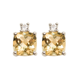 方糖家 天然黄水晶方糖纯银耳环轻奢小众2026新款适合夏天耳钉女