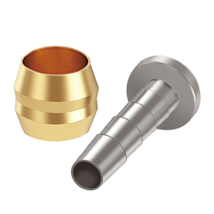 EZmtb 刹车油管油针橄榄头截管更换油管接头铜头零件压入螺纹一体