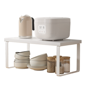 厨房置物架台面多层锅架调料架桌面收纳架灶台电饭煲碗碟隔板支架