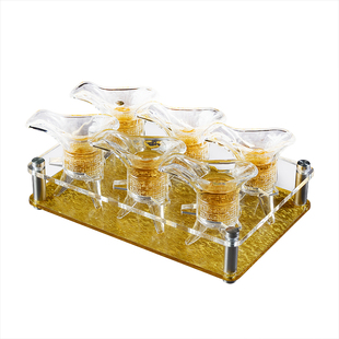 仿古帝王杯白酒杯分酒器家用套装小酒樽一口杯古代爵杯个性小酒杯