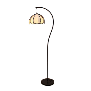 法式复古客厅钓鱼灯落地灯中古风卧室沙发旁边网红立式台灯高级感