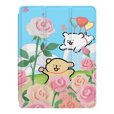 线条小狗适用VIVOiQOOPad512.1寸保护壳OPPOpadSE爱心pad4玫瑰Pad3Pro花朵Air2卡通Neo11.4寸Pad2/13寸平板套