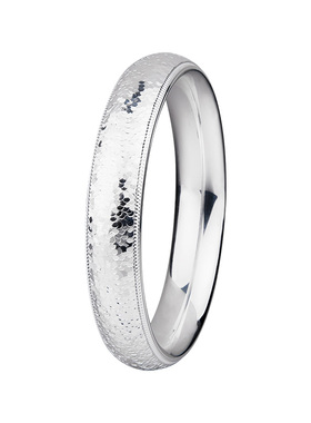 顺庆银楼足银9999碎冰冰闭口女新款简约时尚百搭送女友长辈礼物