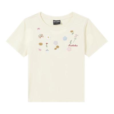 INSstudios立体小花刺绣正肩短袖