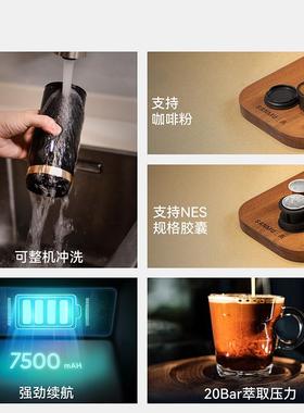 CERA迷你便携胶囊咖啡机意式浓缩半自动电动小型家用车载户外
