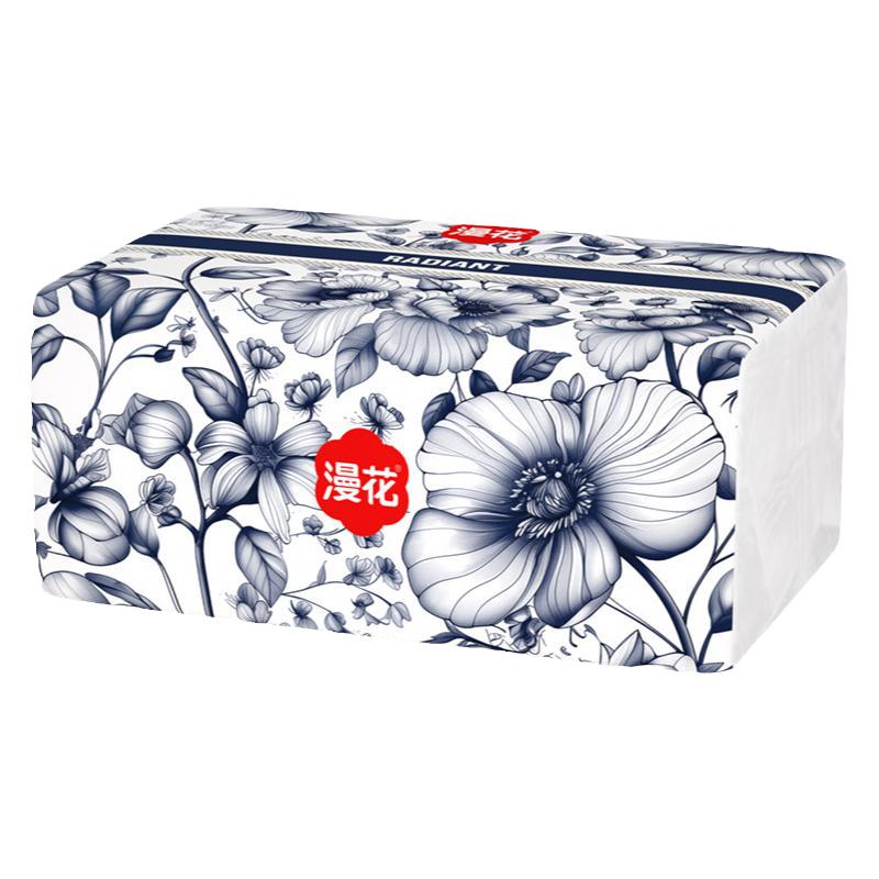 漫花抽纸中国风系列家用纸巾整箱餐巾纸大包卫生纸原木加厚面巾纸