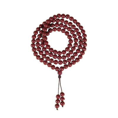 普陀山朱砂108佛珠手串男女款