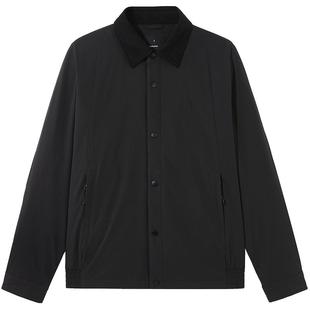 热风男士轻薄款羽绒服2025年冬季新款时尚翻领收口袖保暖羽绒外套