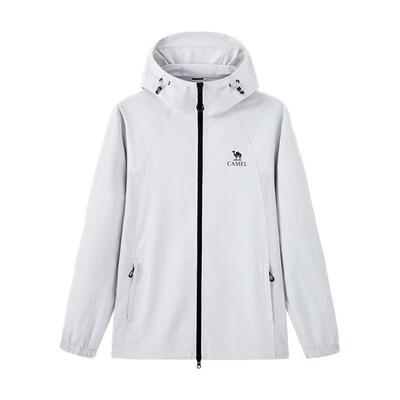 骆驼男装夹克男2025连帽外套户外防风轻薄速干透气登山服时尚潮流