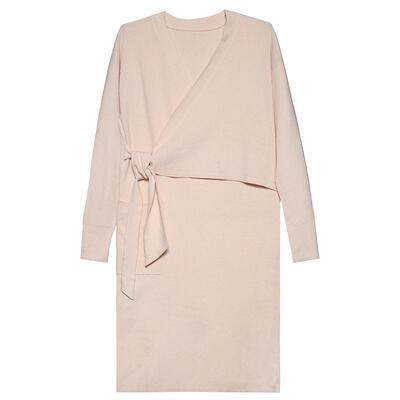 爱慕NYC长袖中长睡裙女春秋家居服可外穿AN440351