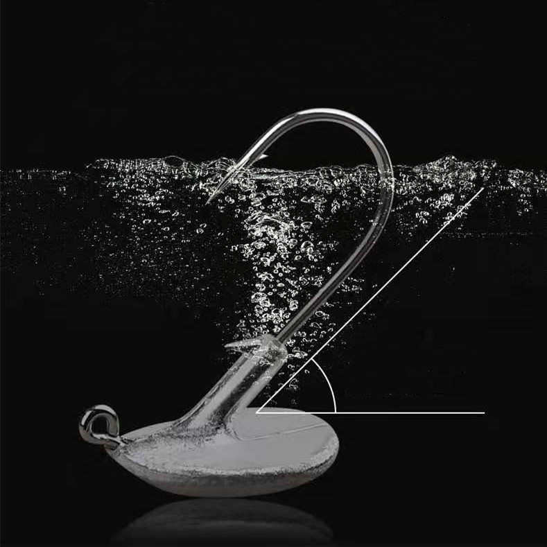 不倒翁铅头钩加强版血槽钩路亚软虫鲈鱼鳜鱼翘嘴船型防挂底鱼钩钓