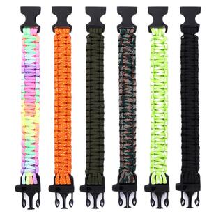 伞绳编织时尚手链挂扣背包装饰撞彩色捆扎带求生口哨户外七芯手环