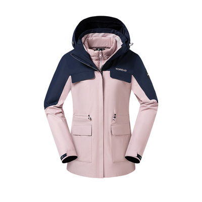 探路者羽绒冲锋衣可拆卸三合一