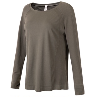 宽松健身服长袖套装女秋冬户外跑步运动上衣普拉提训练瑜伽T恤新