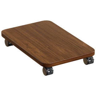 实木电脑主机托架带滑轮可移动台式机箱底座增高架家用办公室通用