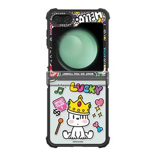 韩国molancano三星折叠磁吸手机壳Munch蒙克小狗适用Galaxy Z Flip6透明防摔7保护壳5保护套4卡通可爱情侣壳