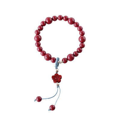 新中式蛇年国潮天然朱砂手链