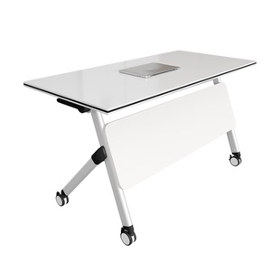 折叠会议桌椅组合双人课桌可移动拼接酒店职员办公桌长条桌培训桌