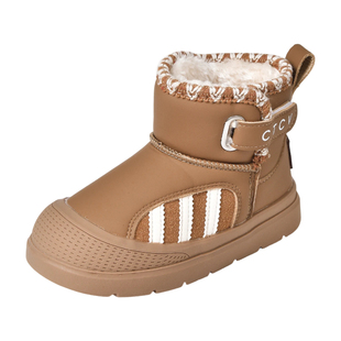 儿童雪地靴男童鞋冬季加绒加厚保暖棉鞋防水防滑中大童男孩大棉靴