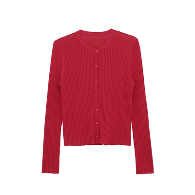 荒荒家方扣针织开衫外套