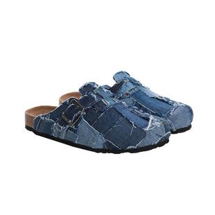 Emotional world2024男女同款休闲时尚拼布软底包头外穿拖鞋