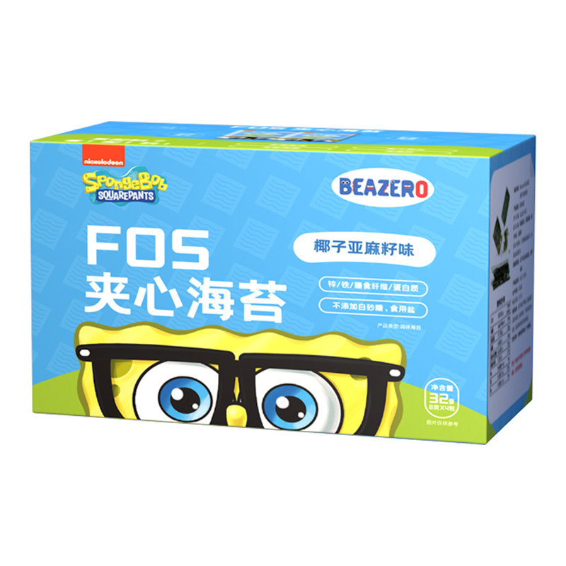 未零beazero海绵宝宝夹心海苔1盒