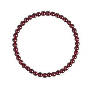 收藏级石榴石多圈手串女4-6mm7A级酒红色石榴石珠子散珠三圈手链