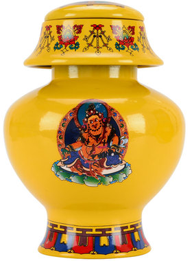 合金中式客厅彩绘地藏龙王宝瓶