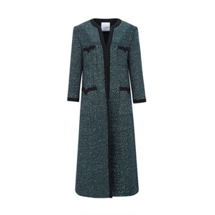 OCTOBER SECOND韩国小众品牌气质优雅小香风毛呢呢子大衣外套女