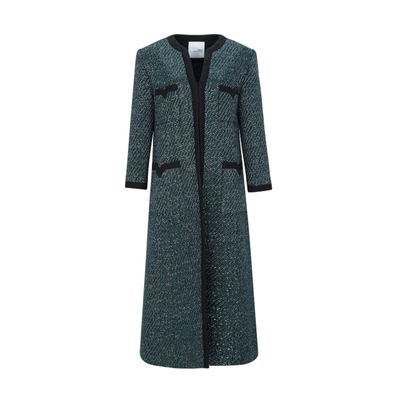 韩国小众品牌小香风毛呢优雅气质