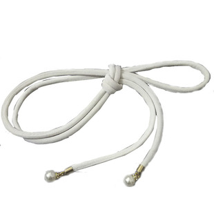 韩版女丝绒细腰带装饰毛衣羽绒服连衣裙卫衣裤头百搭简约珍珠腰绳