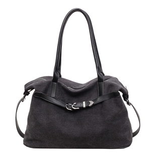 帆布包包女式2026新款休闲学生斜挎单肩包大容量托特包短途旅行包