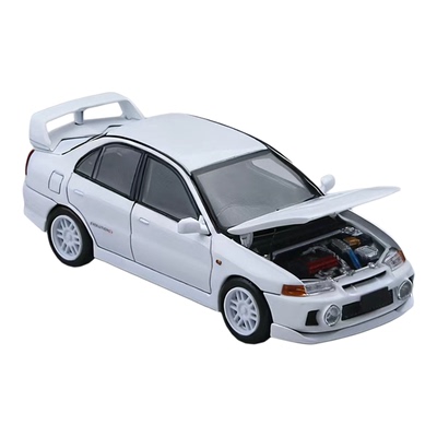ATS 1:64 三菱Lancer 蓝瑟 EVO4代 IV 开盖版 仿真合金汽车模型白