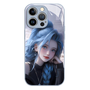 金克斯适用苹果17手机壳iphone16promax动漫15/14plus金克丝13mini玻璃12新款11高级感x游戏8周边xr男女xs套7