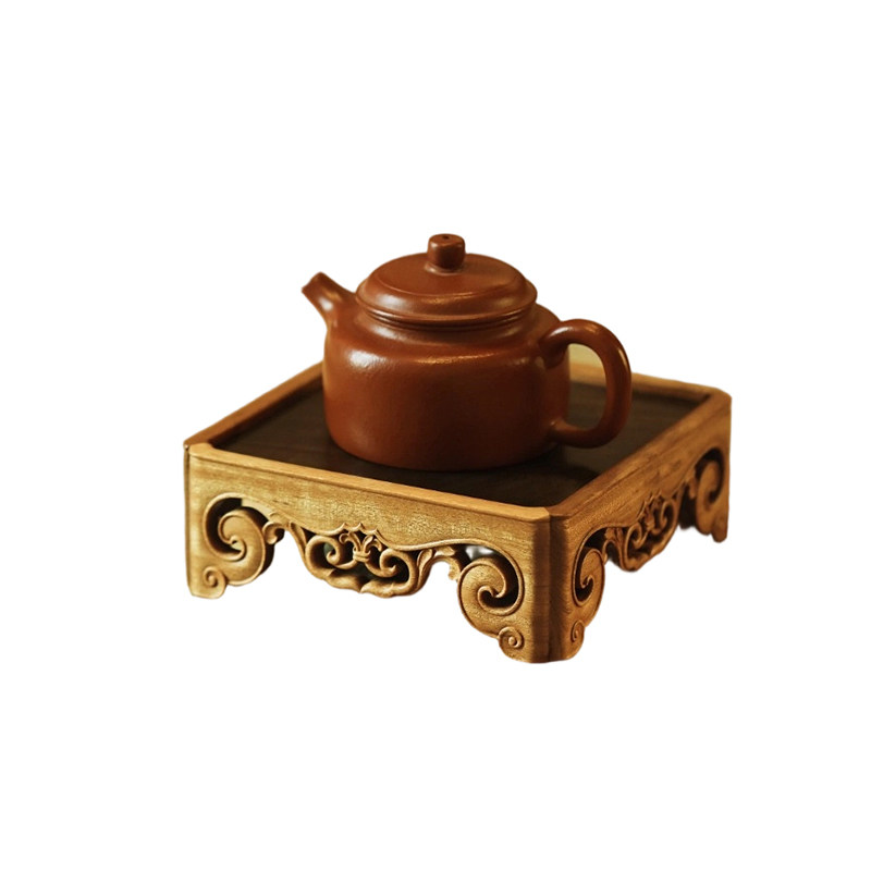 金丝楠木中式茶道壶承底座