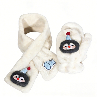 企鹅小鱼手套围巾礼盒生日礼物女生送闺蜜女孩子实用可爱2026新年