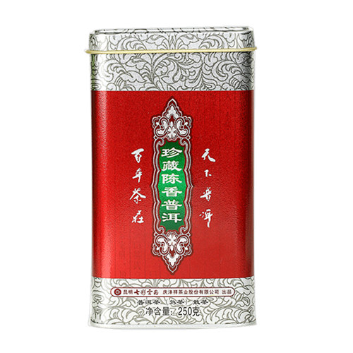 七彩云南庆丰祥普洱茶熟茶珍藏陈香普洱5年散装 芽尖茶250g专柜