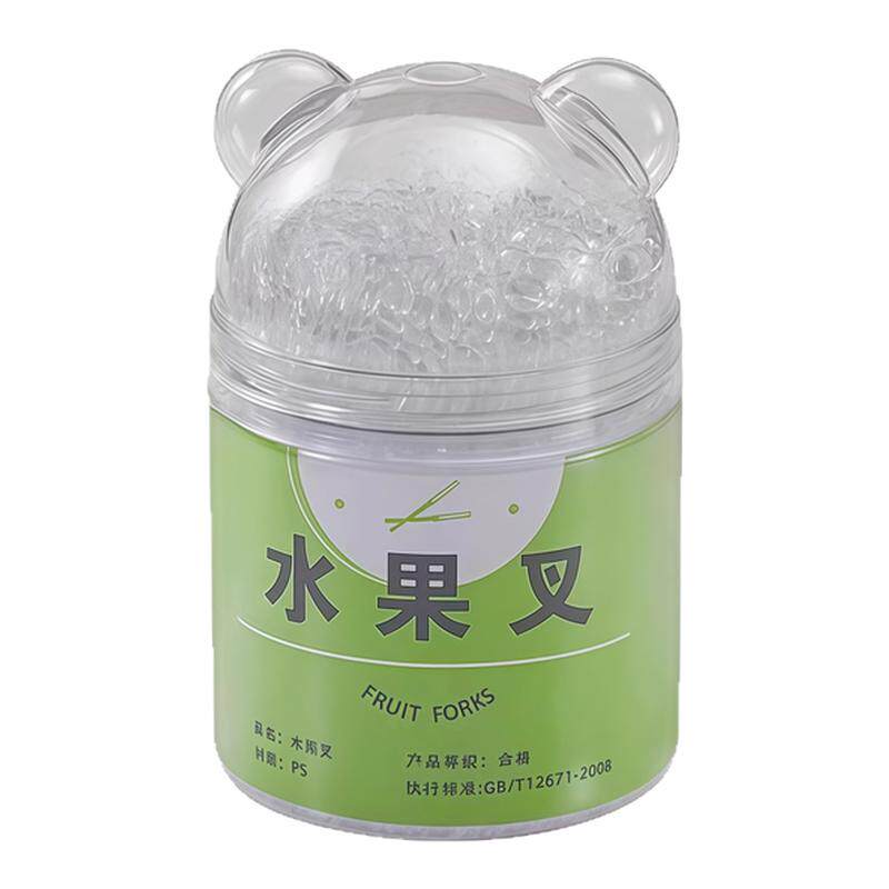 一次性水果叉子加厚罐装水果签