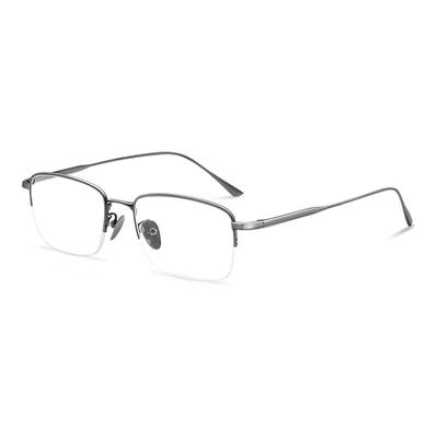 超轻纯钛半框眼镜近视男款