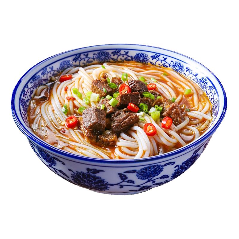 正宗湖南常德米粉津市红烧麻辣牛肉圆粉早餐方便速食鲜湿米粉特产